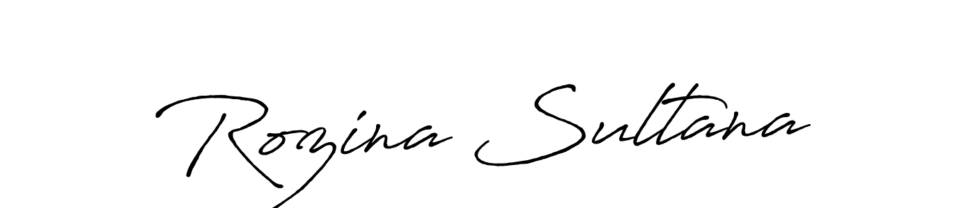 Make a beautiful signature design for name Rozina Sultana. With this signature (Antro_Vectra_Bolder) style, you can create a handwritten signature for free. Rozina Sultana signature style 7 images and pictures png