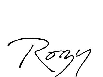 if you are searching for the best signature style for your name Rozy. so please give up your signature search. here we have designed multiple signature styles  using Antro_Vectra_Bolder. Rozy signature style 7 images and pictures png