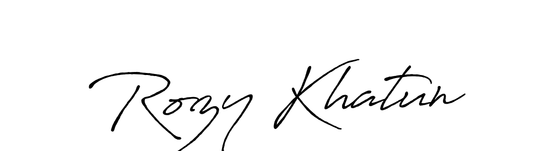 Make a beautiful signature design for name Rozy Khatun. With this signature (Antro_Vectra_Bolder) style, you can create a handwritten signature for free. Rozy Khatun signature style 7 images and pictures png