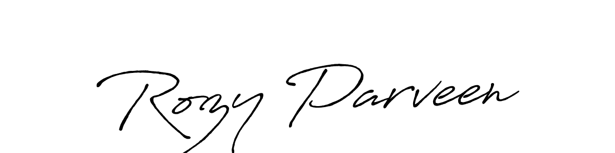 How to make Rozy Parveen signature? Antro_Vectra_Bolder is a professional autograph style. Create handwritten signature for Rozy Parveen name. Rozy Parveen signature style 7 images and pictures png