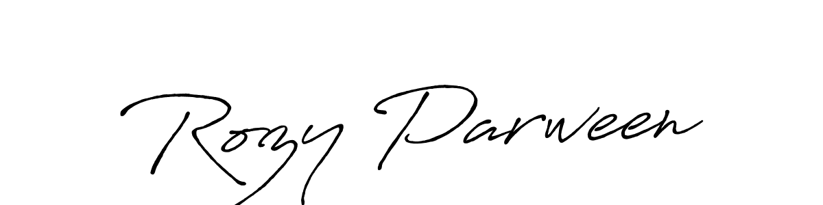 You can use this online signature creator to create a handwritten signature for the name Rozy Parween. This is the best online autograph maker. Rozy Parween signature style 7 images and pictures png