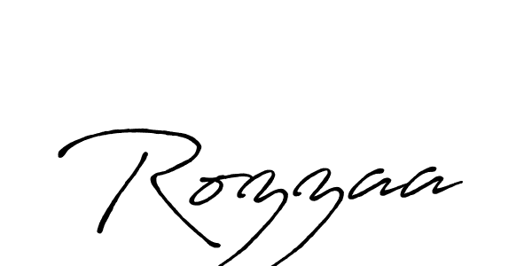Make a beautiful signature design for name Rozzaa. With this signature (Antro_Vectra_Bolder) style, you can create a handwritten signature for free. Rozzaa signature style 7 images and pictures png