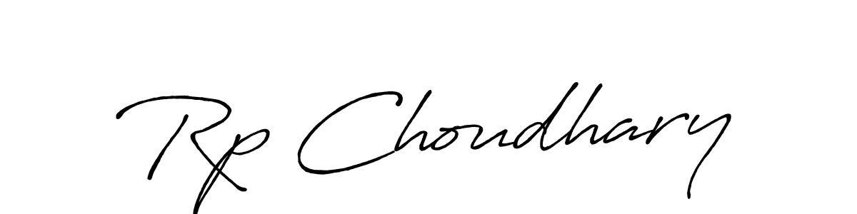 Use a signature maker to create a handwritten signature online. With this signature software, you can design (Antro_Vectra_Bolder) your own signature for name Rp Choudhary. Rp Choudhary signature style 7 images and pictures png