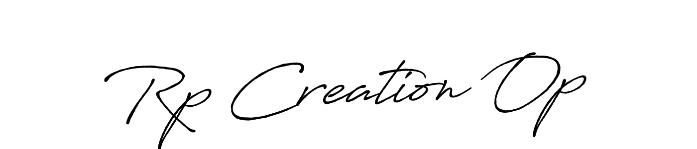 Similarly Antro_Vectra_Bolder is the best handwritten signature design. Signature creator online .You can use it as an online autograph creator for name Rp Creation Op. Rp Creation Op signature style 7 images and pictures png