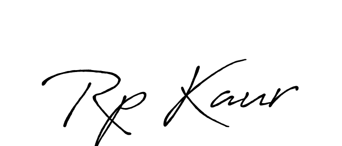 How to make Rp Kaur name signature. Use Antro_Vectra_Bolder style for creating short signs online. This is the latest handwritten sign. Rp Kaur signature style 7 images and pictures png