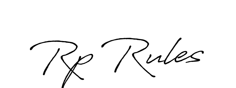 Also You can easily find your signature by using the search form. We will create Rp Rules name handwritten signature images for you free of cost using Antro_Vectra_Bolder sign style. Rp Rules signature style 7 images and pictures png