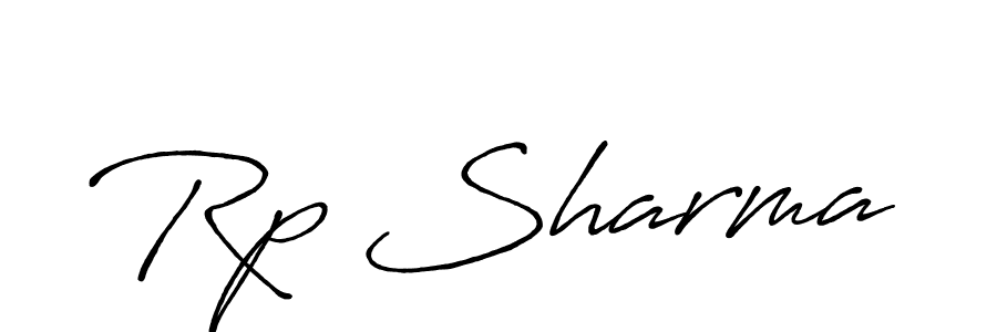 Make a beautiful signature design for name Rp Sharma. With this signature (Antro_Vectra_Bolder) style, you can create a handwritten signature for free. Rp Sharma signature style 7 images and pictures png