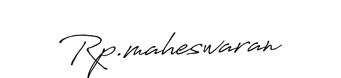 Make a beautiful signature design for name Rp.maheswaran. With this signature (Antro_Vectra_Bolder) style, you can create a handwritten signature for free. Rp.maheswaran signature style 7 images and pictures png
