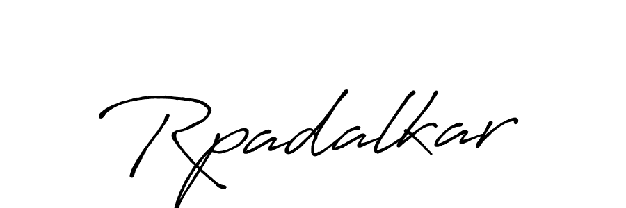 How to make Rpadalkar name signature. Use Antro_Vectra_Bolder style for creating short signs online. This is the latest handwritten sign. Rpadalkar signature style 7 images and pictures png