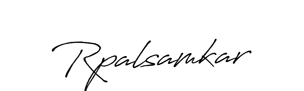 Rpalsamkar stylish signature style. Best Handwritten Sign (Antro_Vectra_Bolder) for my name. Handwritten Signature Collection Ideas for my name Rpalsamkar. Rpalsamkar signature style 7 images and pictures png
