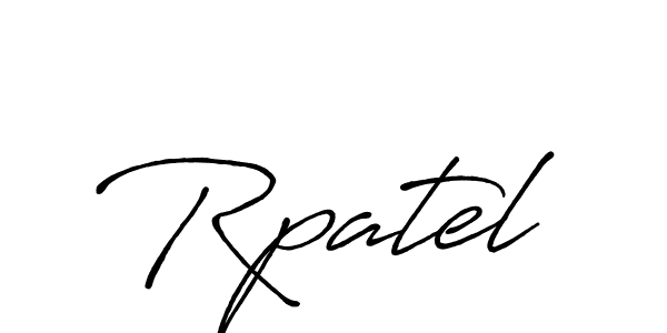 How to make Rpatel name signature. Use Antro_Vectra_Bolder style for creating short signs online. This is the latest handwritten sign. Rpatel signature style 7 images and pictures png