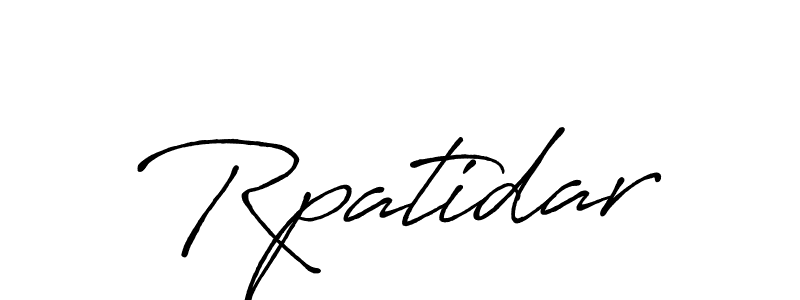 How to make Rpatidar name signature. Use Antro_Vectra_Bolder style for creating short signs online. This is the latest handwritten sign. Rpatidar signature style 7 images and pictures png