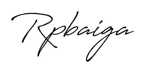 The Antro_Vectra_Bolder typeface gives name Rpbaiga a refined look. Suitable for certificates, diplomas, and official verification. Rpbaiga signature style 7 images and pictures png