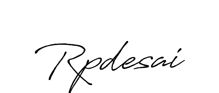 Create a beautiful signature design for name Rpdesai. With this signature (Antro_Vectra_Bolder) fonts, you can make a handwritten signature for free. Rpdesai signature style 7 images and pictures png