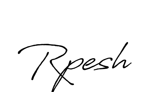 Rpesh stylish signature style. Best Handwritten Sign (Antro_Vectra_Bolder) for my name. Handwritten Signature Collection Ideas for my name Rpesh. Rpesh signature style 7 images and pictures png