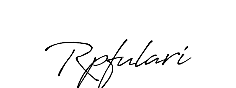 It looks lik you need a new signature style for name Rpfulari. Design unique handwritten (Antro_Vectra_Bolder) signature with our free signature maker in just a few clicks. Rpfulari signature style 7 images and pictures png
