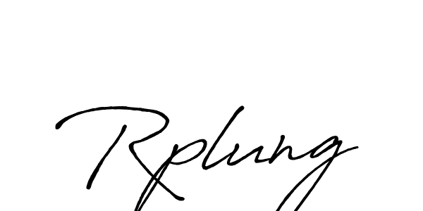 Make a beautiful signature design for name Rplung. With this signature (Antro_Vectra_Bolder) style, you can create a handwritten signature for free. Rplung signature style 7 images and pictures png