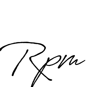 How to make Rpm signature? Antro_Vectra_Bolder is a professional autograph style. Create handwritten signature for Rpm name. Rpm signature style 7 images and pictures png