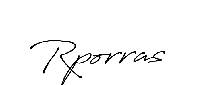 How to make Rporras signature? Antro_Vectra_Bolder is a professional autograph style. Create handwritten signature for Rporras name. Rporras signature style 7 images and pictures png