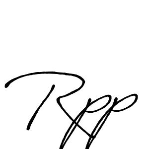How to make Rpp signature? Antro_Vectra_Bolder is a professional autograph style. Create handwritten signature for Rpp name. Rpp signature style 7 images and pictures png
