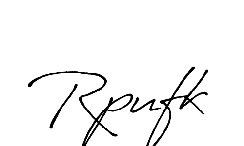 Make a beautiful signature design for name Rpufk. With this signature (Antro_Vectra_Bolder) style, you can create a handwritten signature for free. Rpufk signature style 7 images and pictures png