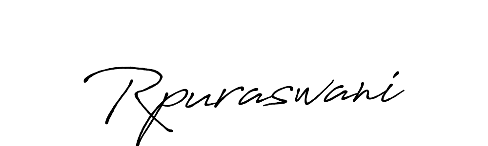 Rpuraswani stylish signature style. Best Handwritten Sign (Antro_Vectra_Bolder) for my name. Handwritten Signature Collection Ideas for my name Rpuraswani. Rpuraswani signature style 7 images and pictures png