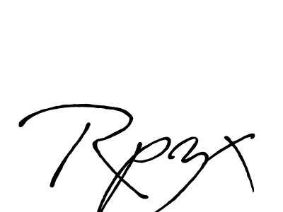 How to make Rpzx name signature. Use Antro_Vectra_Bolder style for creating short signs online. This is the latest handwritten sign. Rpzx signature style 7 images and pictures png