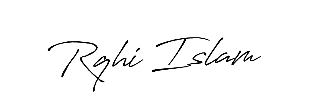 Antro_Vectra_Bolder is a professional signature style that is perfect for those who want to add a touch of class to their signature. It is also a great choice for those who want to make their signature more unique. Get Rqhi Islam name to fancy signature for free. Rqhi Islam signature style 7 images and pictures png