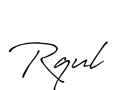 The best way (Antro_Vectra_Bolder) to make a short signature is to pick only two or three words in your name. The name Rqul include a total of six letters. For converting this name. Rqul signature style 7 images and pictures png