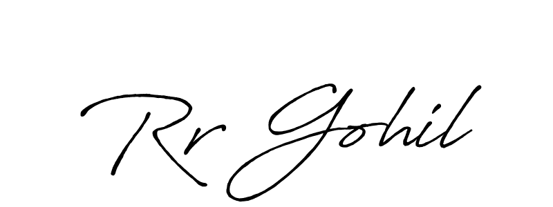 if you are searching for the best signature style for your name Rr Gohil. so please give up your signature search. here we have designed multiple signature styles  using Antro_Vectra_Bolder. Rr Gohil signature style 7 images and pictures png