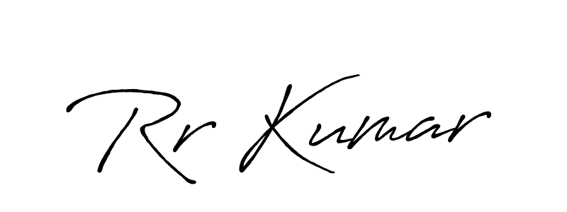 if you are searching for the best signature style for your name Rr Kumar. so please give up your signature search. here we have designed multiple signature styles  using Antro_Vectra_Bolder. Rr Kumar signature style 7 images and pictures png