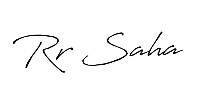 Make a beautiful signature design for name Rr Saha. With this signature (Antro_Vectra_Bolder) style, you can create a handwritten signature for free. Rr Saha signature style 7 images and pictures png