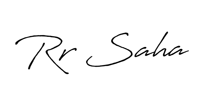 Make a beautiful signature design for name Rr Saha. With this signature (Antro_Vectra_Bolder) style, you can create a handwritten signature for free. Rr Saha signature style 7 images and pictures png