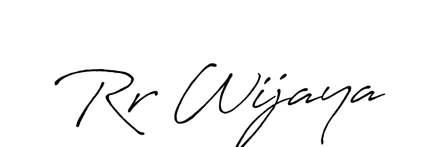 Design your own signature with our free online signature maker. With this signature software, you can create a handwritten (Antro_Vectra_Bolder) signature for name Rr Wijaya. Rr Wijaya signature style 7 images and pictures png