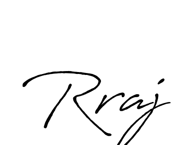 How to make Rraj name signature. Use Antro_Vectra_Bolder style for creating short signs online. This is the latest handwritten sign. Rraj signature style 7 images and pictures png