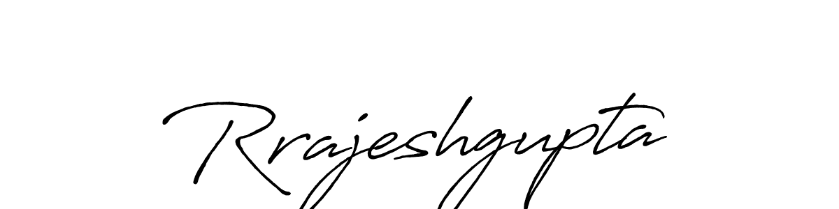 How to make Rrajeshgupta name signature. Use Antro_Vectra_Bolder style for creating short signs online. This is the latest handwritten sign. Rrajeshgupta signature style 7 images and pictures png