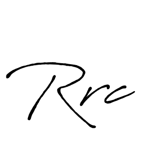 How to make Rrc signature? Antro_Vectra_Bolder is a professional autograph style. Create handwritten signature for Rrc name. Rrc signature style 7 images and pictures png