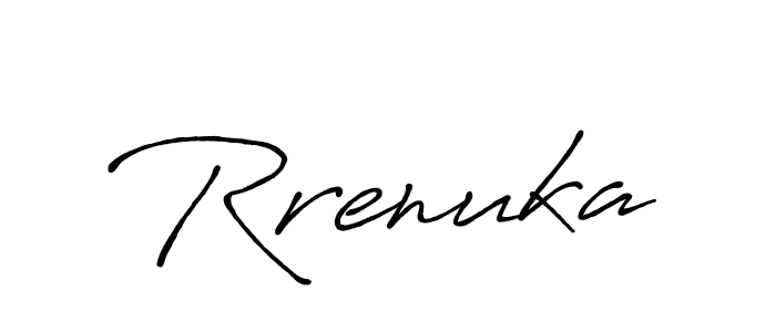 Create a beautiful signature design for name Rrenuka. With this signature (Antro_Vectra_Bolder) fonts, you can make a handwritten signature for free. Rrenuka signature style 7 images and pictures png