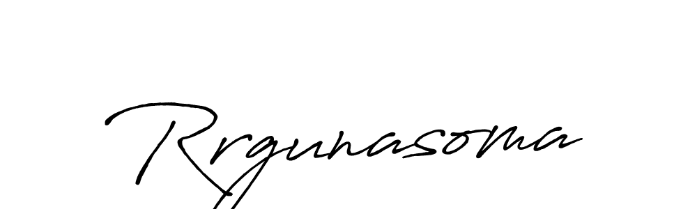 How to make Rrgunasoma name signature. Use Antro_Vectra_Bolder style for creating short signs online. This is the latest handwritten sign. Rrgunasoma signature style 7 images and pictures png