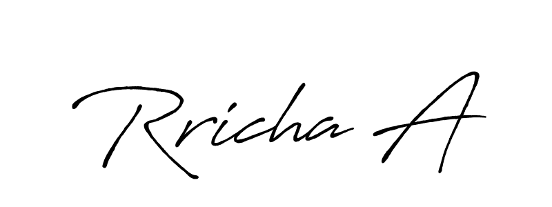 Here are the top 10 professional signature styles for the name Rricha A. These are the best autograph styles you can use for your name. Rricha A signature style 7 images and pictures png