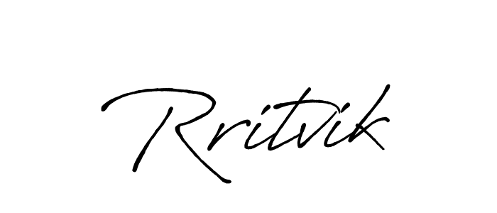 Rritvik stylish signature style. Best Handwritten Sign (Antro_Vectra_Bolder) for my name. Handwritten Signature Collection Ideas for my name Rritvik. Rritvik signature style 7 images and pictures png