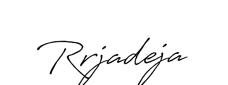 if you are searching for the best signature style for your name Rrjadeja. so please give up your signature search. here we have designed multiple signature styles  using Antro_Vectra_Bolder. Rrjadeja signature style 7 images and pictures png