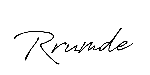 It looks lik you need a new signature style for name Rrumde. Design unique handwritten (Antro_Vectra_Bolder) signature with our free signature maker in just a few clicks. Rrumde signature style 7 images and pictures png