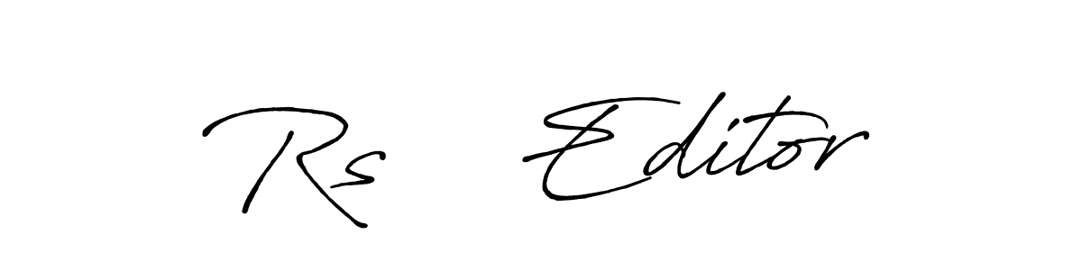 How to make Rs    Editor name signature. Use Antro_Vectra_Bolder style for creating short signs online. This is the latest handwritten sign. Rs    Editor signature style 7 images and pictures png
