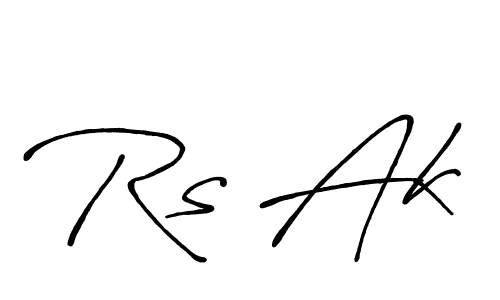 Make a beautiful signature design for name Rs Ak. Use this online signature maker to create a handwritten signature for free. Rs Ak signature style 7 images and pictures png