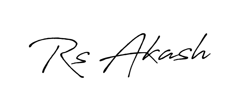 Create a beautiful signature design for name Rs Akash. With this signature (Antro_Vectra_Bolder) fonts, you can make a handwritten signature for free. Rs Akash signature style 7 images and pictures png