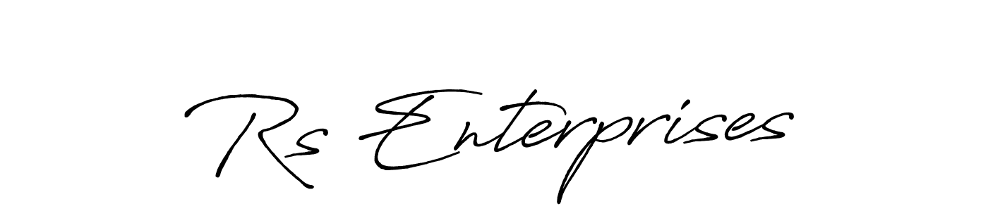 if you are searching for the best signature style for your name Rs Enterprises. so please give up your signature search. here we have designed multiple signature styles  using Antro_Vectra_Bolder. Rs Enterprises signature style 7 images and pictures png