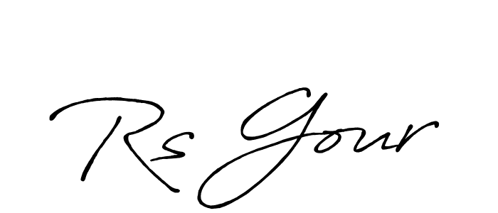 How to Draw Rs Gour signature style? Antro_Vectra_Bolder is a latest design signature styles for name Rs Gour. Rs Gour signature style 7 images and pictures png