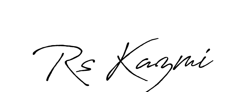This is the best signature style for the Rs Kazmi name. Also you like these signature font (Antro_Vectra_Bolder). Mix name signature. Rs Kazmi signature style 7 images and pictures png