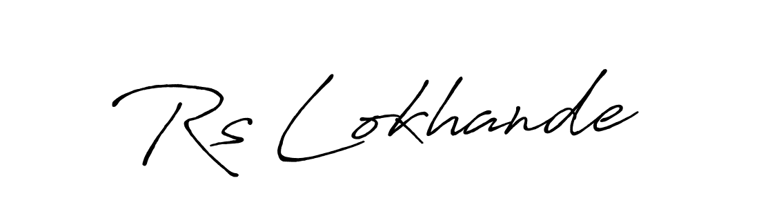 Design your own signature with our free online signature maker. With this signature software, you can create a handwritten (Antro_Vectra_Bolder) signature for name Rs Lokhande. Rs Lokhande signature style 7 images and pictures png